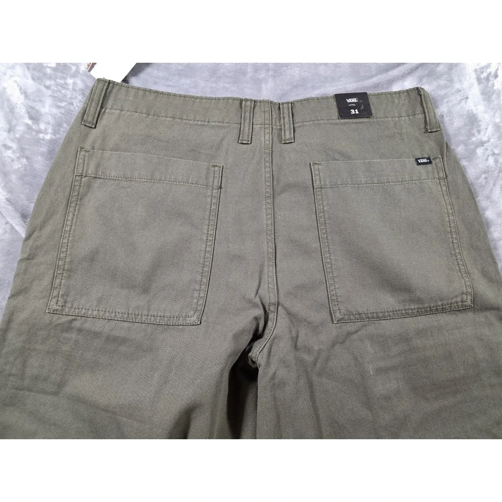 NWT Vans Women's Size 31 (34x31) Olive Green Canvas Arroyo Wide Leg Cargo Pants - Picture 9 of 10